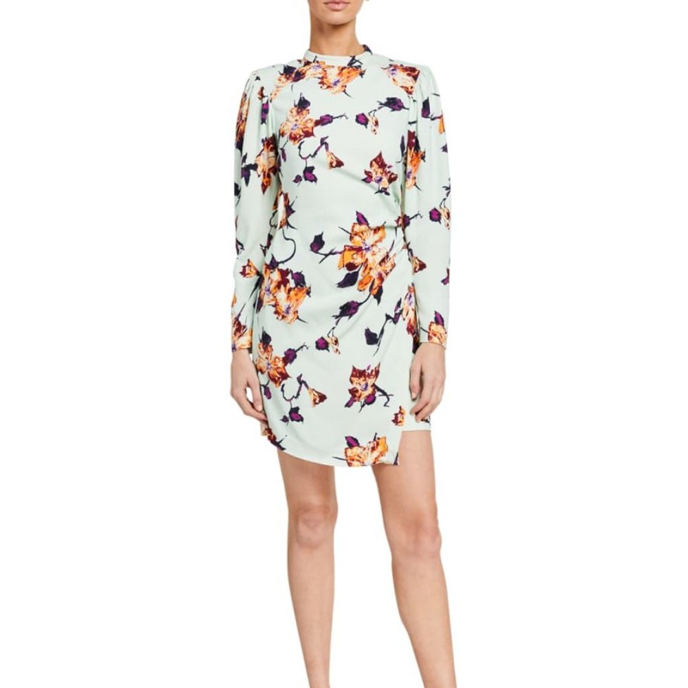 A.LC. Jane Floral Faux Wrap Mini Dress